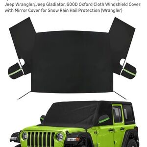 New Black Windshield Cover for Jeep Wrangler
